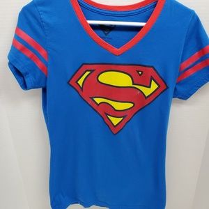 DC Comics Trademark Superman Womens V Neck T Shirt